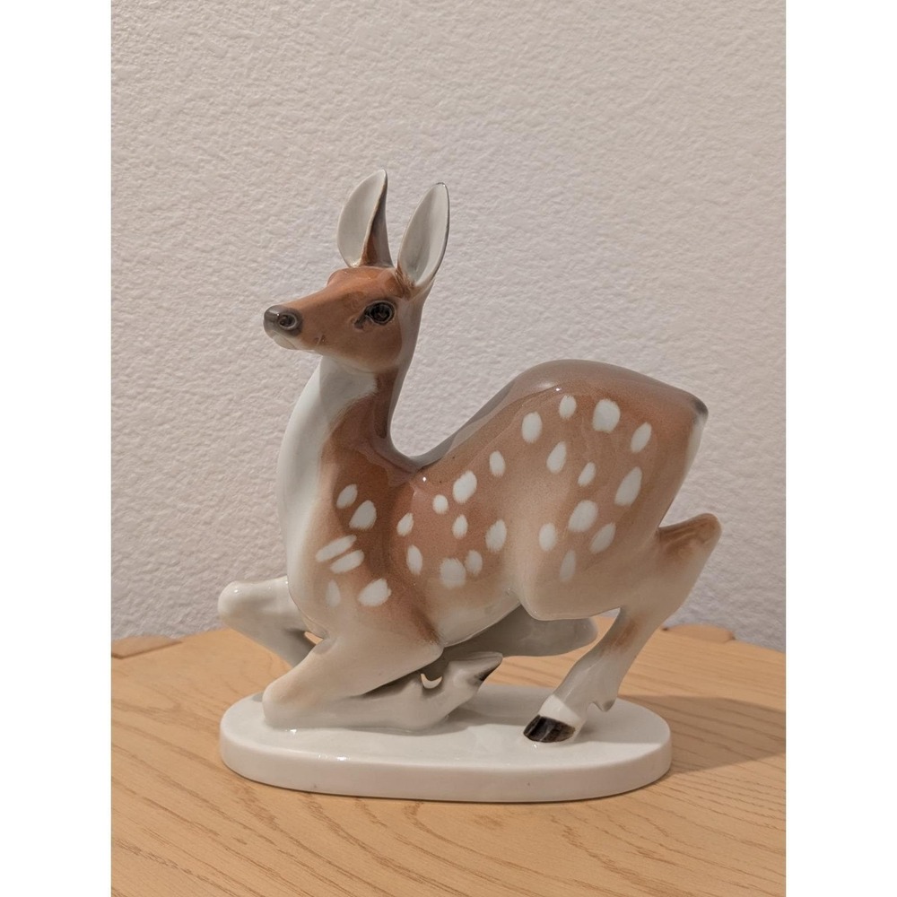 Vintage Lomonosov Porcelain Deer